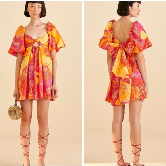 Farm Rio Summer Garden Ombre Mini Dress - Picture 2 of 7